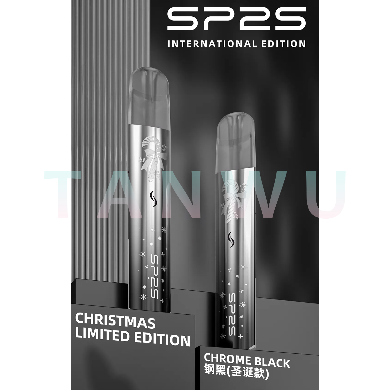 SP2 思博瑞 Legend S 鈦色聖誕版 一代通用電子煙主機｜聖誕鋼黑・強力性能霧化桿